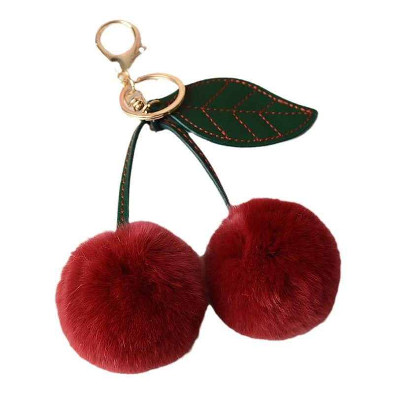 Wholesale Small Cherry Plush Keychain